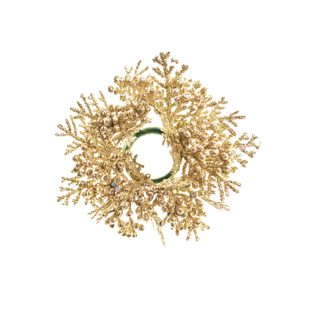 Guirlanda de Natal Galhos Dourada 15 cm
