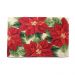 Jogo Americano Flor Poinsettia Mesa Natal Vermelha