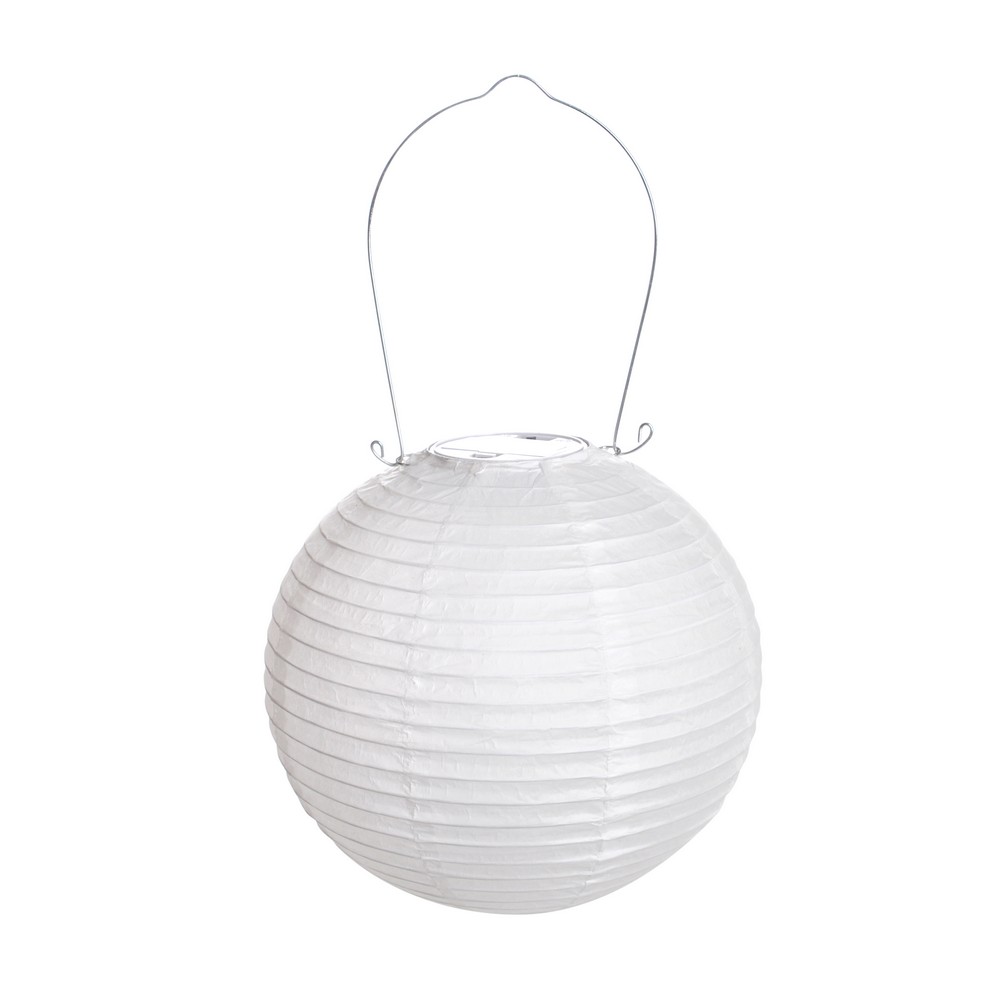 Lanterna Red Branco com Pilha 20cm Decoração Festas