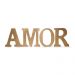 Letreiro Amor Decoração Natalina 15x15 Cm Na Cor Dourado