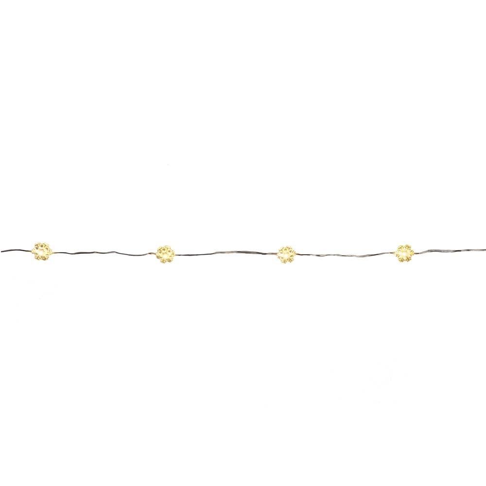Luminária Pisca Pisca com LED Floco de Neve Branco 190 cm