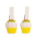 Pregador Cupcake Decoração Festa Páscoa C/ 6 Pçs 6 Unid. Amarelo