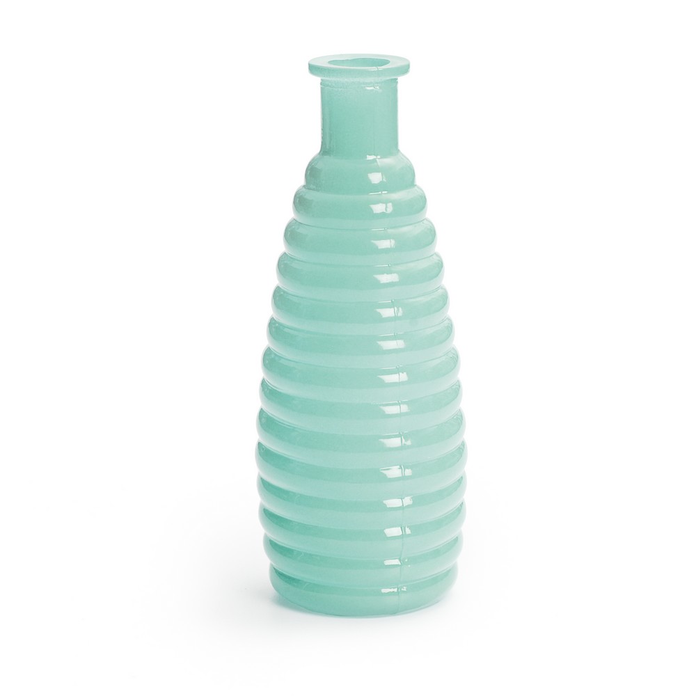 Vaso decorativo Listras Verde 19 x 8 cm Decoração