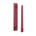 Vela Natal Enfeite Espiral Vermelho 25Cm Kit Com 2 Unidades