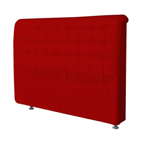 Cabeceira Casal  Imperatriz 140 CM Suede Vermelho - D A Decor