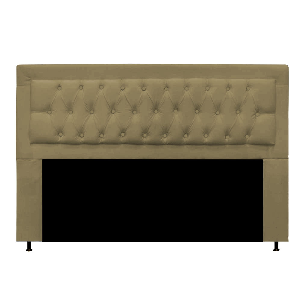Cabeceira Casal  Lunna 140 CM Suede Bege - D A Decor