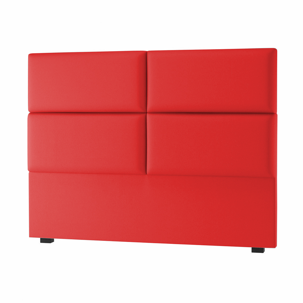 Cabeceira Casal  Megan 140 CM Suede Vermelho - D A Decor