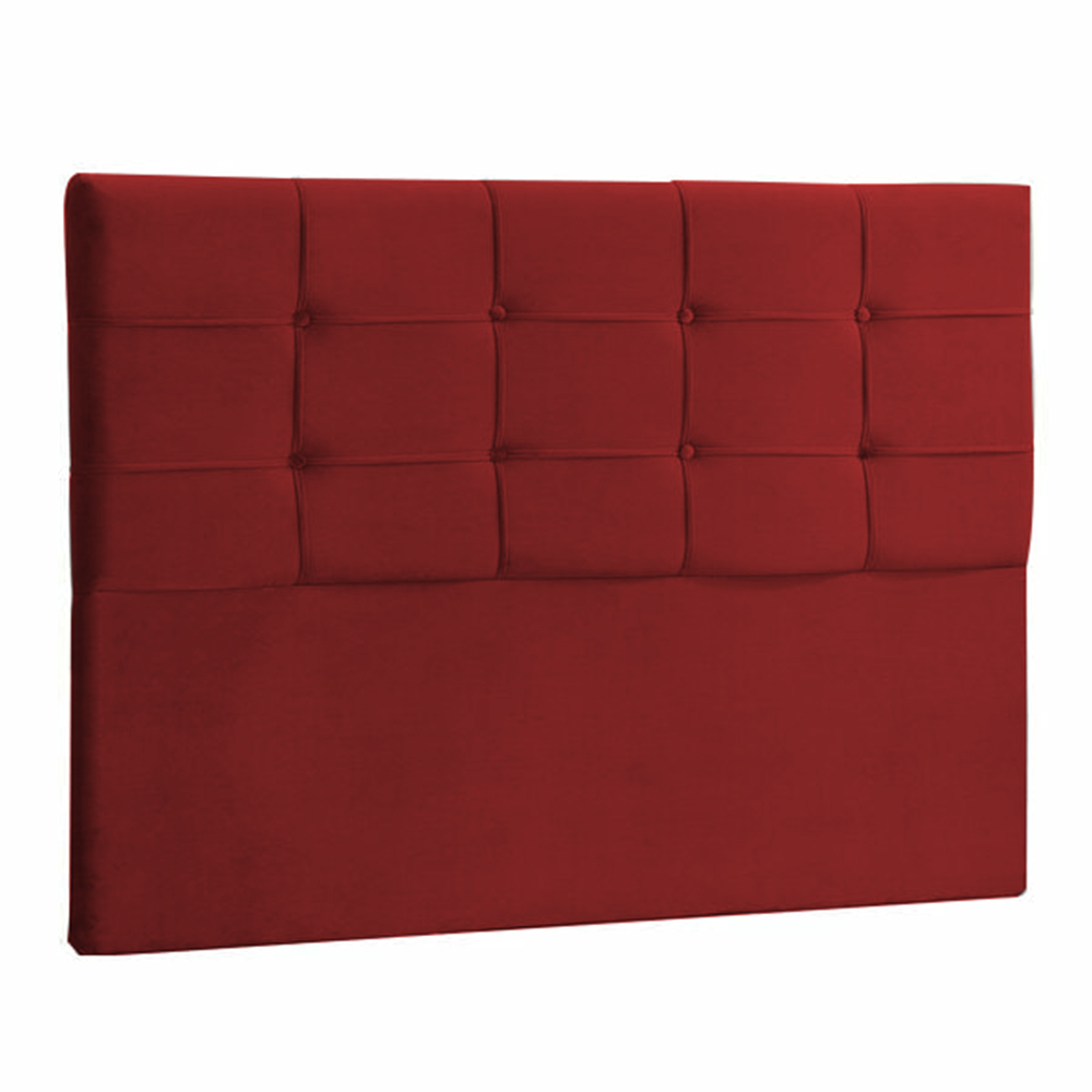 Cabeceira Casal  Mel 140 CM Suede Vermelho - D A Decor