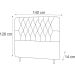 Cabeceira Casal  Paris 140 CM Suede Bege - D A Decor