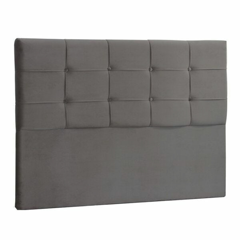 Cabeceira Casal Jordania 140 CM Suede Cinza - D A Decor