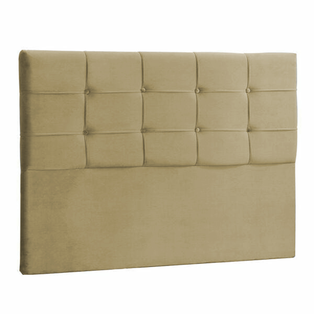 Cabeceira Casal Jordania 140 CM Suede Marfim - D A Decor
