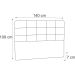 Cabeceira Casal Mel 140 CM Suede Cinza - D A Decor
