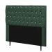 Cabeceira Estofada Alice 195CM King Strass Suede Verde - D A DECOR