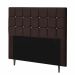 Cabeceira Estofada Espanha 100CM Solteiro Strass Suede Marrom - D A DECOR