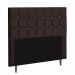 Cabeceira Estofada Espanha 100CM Solteiro Strass Suede Marrom - D A DECOR