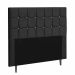 Cabeceira Estofada Espanha 100CM Solteiro Strass Suede Preto - D A DECOR