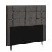 Cabeceira Estofada Espanha 90CM Solteiro Strass Suede Cinza - D A DECOR