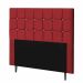Cabeceira Estofada Espanha 90CM Solteiro Strass Suede Vermelho - D A DECOR