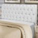 Cabeceira Estofada Maria 100CM Solteiro Strass Suede Branco - D A DECOR
