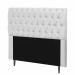 Cabeceira Estofada Maria 100CM Solteiro Strass Suede Branco - D A DECOR
