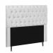 Cabeceira Estofada Maria 100CM Solteiro Strass Suede Branco - D A DECOR
