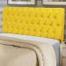 Cabeceira Estofada Maria 160CM Queen Strass Suede Amarelo - D A DECOR