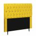 Cabeceira Estofada Maria 160CM Queen Strass Suede Amarelo - D A DECOR