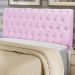 Cabeceira Estofada Maria 160CM Queen Strass Suede Rosa - D A DECOR