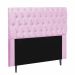 Cabeceira Estofada Maria 160CM Queen Strass Suede Rosa - D A DECOR