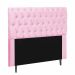 Cabeceira Estofada Paris 100CM Solteiro Strass Suede Rosa - D A DECOR
