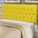 Cabeceira Estofada Paris 160CM Queen Strass Suede Amarelo - D A DECOR