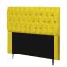 Cabeceira Estofada Paris 195CM King Strass Suede Amarelo - D A DECOR
