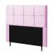Cabeceira Estofada Poliana 100CM Solteiro Strass Suede Rosa - D A DECOR