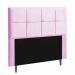Cabeceira Estofada Poliana 100CM Solteiro Strass Suede Rosa - D A DECOR
