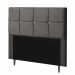 Cabeceira Estofada Poliana 140CM Casal Strass Suede Cinza - D A DECOR