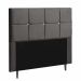 Cabeceira Estofada Poliana 140CM Casal Strass Suede Cinza - D A DECOR