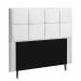 Cabeceira Estofada Poliana 160CM Queen Strass Suede Branco - D A DECOR