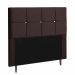 Cabeceira Estofada Poliana 160CM Queen Strass Suede Marrom - D A DECOR