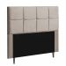 Cabeceira Estofada Poliana 195CM King Strass Suede Bege - D A DECOR
