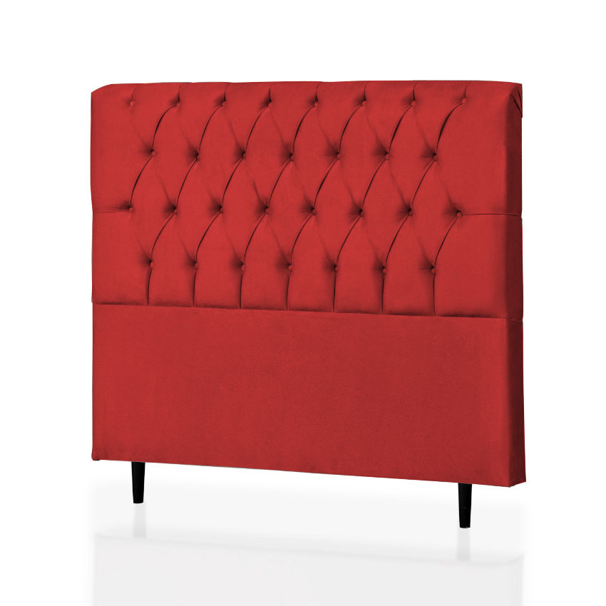 Cabeceira King Baby 195 CM Suede Vermelho - D A Decor