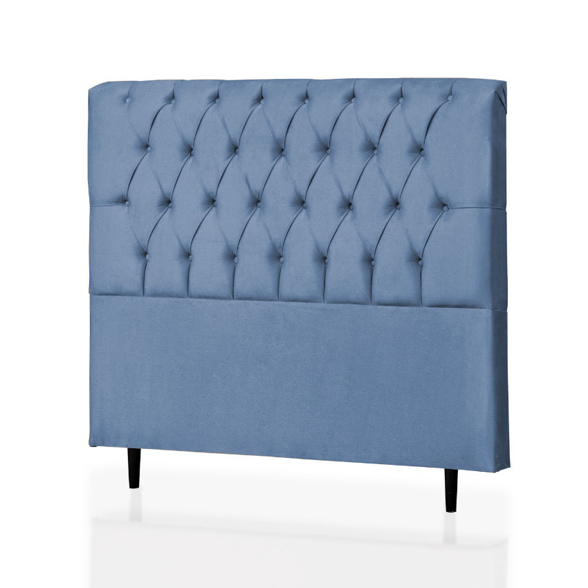 Cabeceira King Maria 195 CM Suede Azul Turquesa- D A Decor