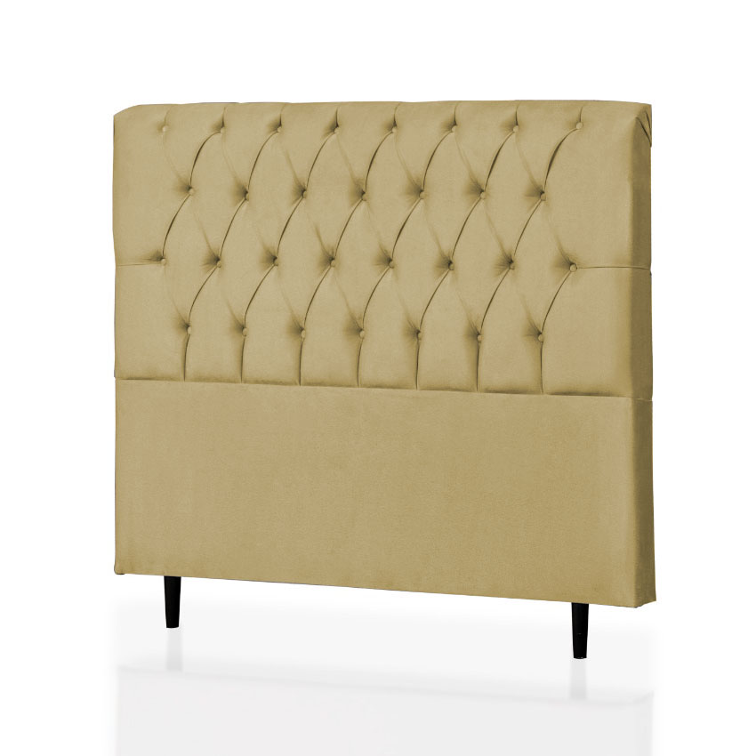 Cabeceira King Paris 195 CM Suede Bege - D A Decor