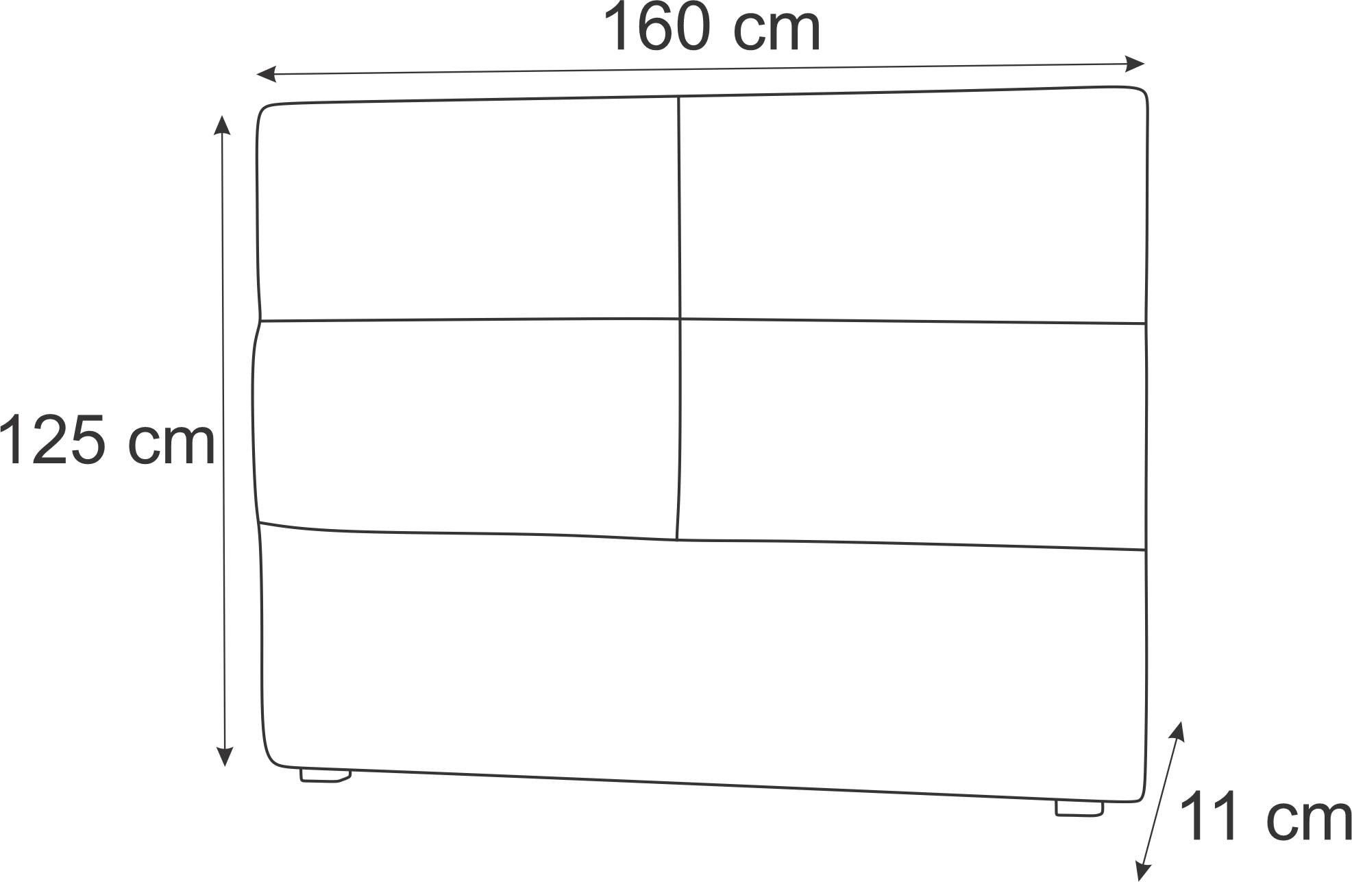 Cabeceira Queen Bia 160 CM Suede Camurça - D A Decor
