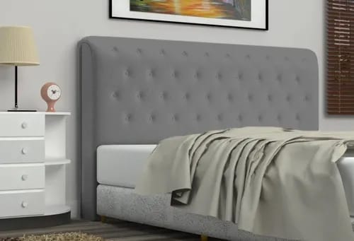 Cabeceira Queen Brenda 160 CM Suede Cinza - D A Decor