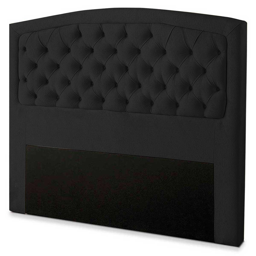 Cabeceira Queen Geovana 160 CM Suede Preto - D A Decor