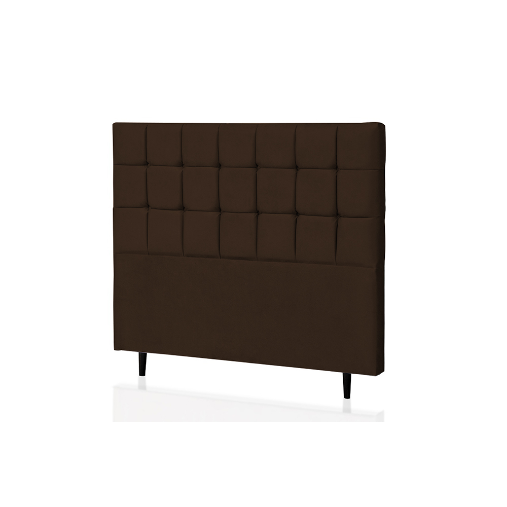 Cabeceira Queen Livia 160 CM Suede Marrom - D A Decor