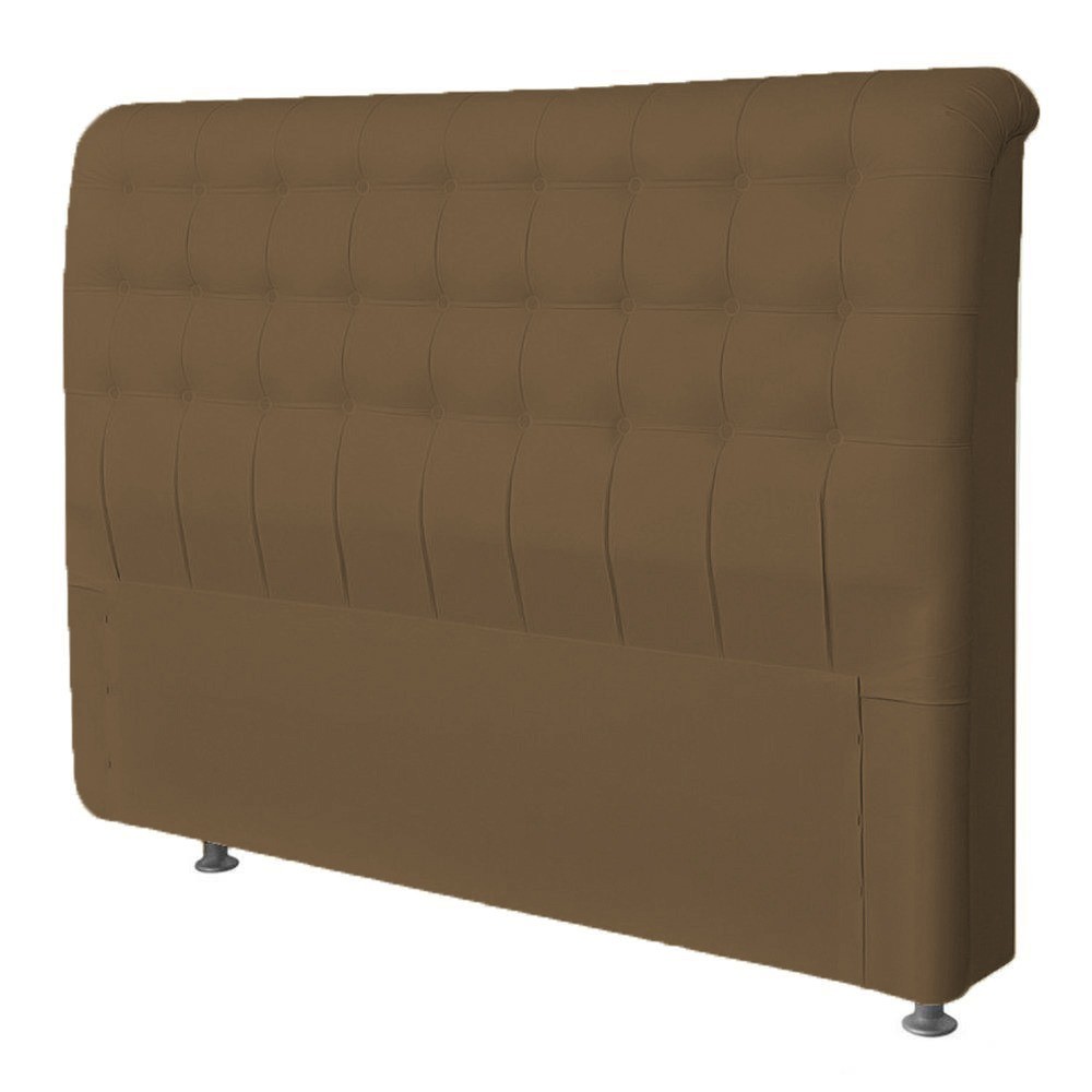 Cabeceira Queen Tânia 160 CM Suede Marrom - D A Decor