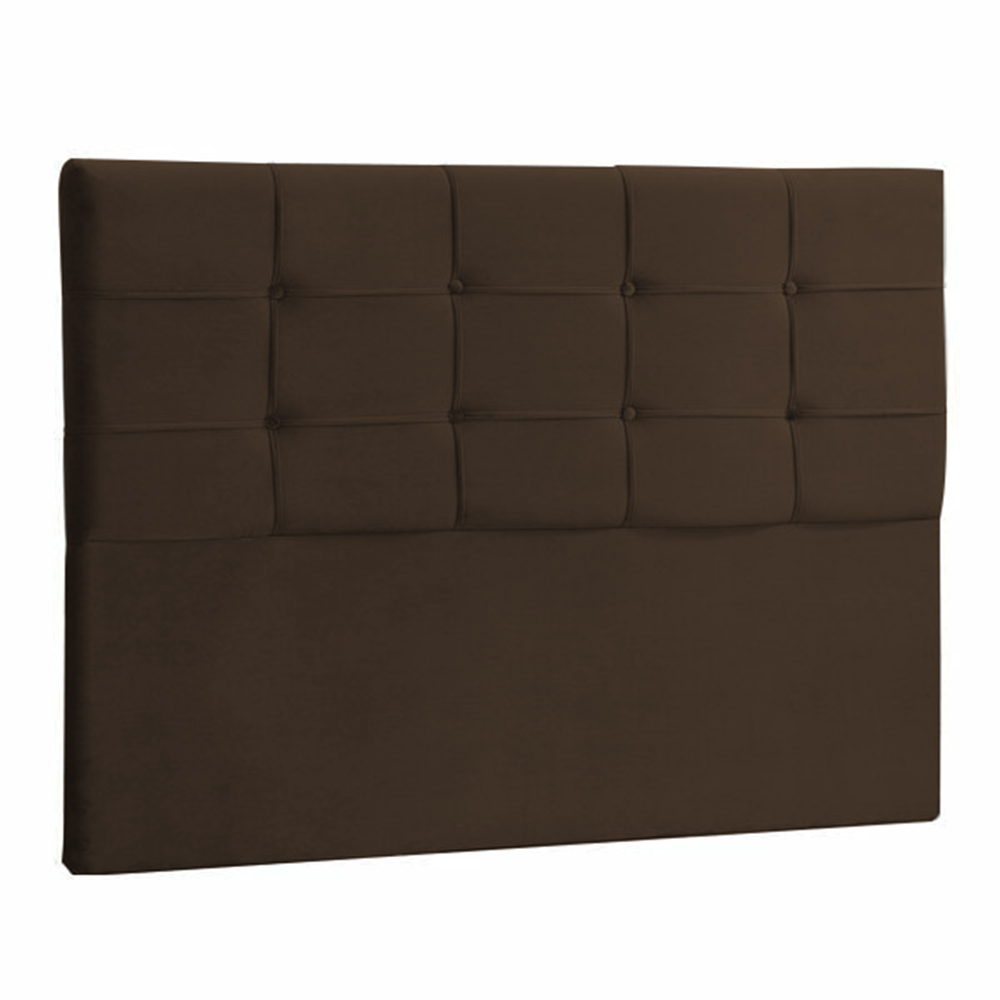 Cabeceira Solteiro Ana Luisa 90 CM Suede Marrom - D A Decor