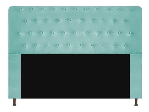 Cabeceira Solteiro Brenda 90 CM Suede Azul Turquesa- D A Decor