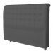 Cabeceira Solteiro Imperatriz 90 CM Suede Cinza - D A Decor